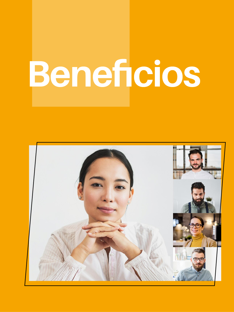 Profesional que representa los beneficios del servicio de reclutamiento